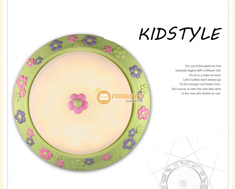 Đèn mâm ốp trần trẻ em dễ thương uhs114-8